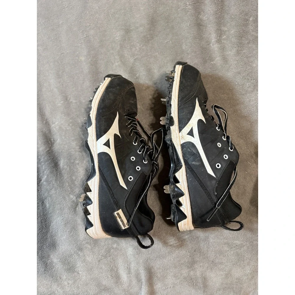 Mizuno Spike Women's Softball Metal Cleats Size 9.5 Black EU 40.5 Athletic Sport